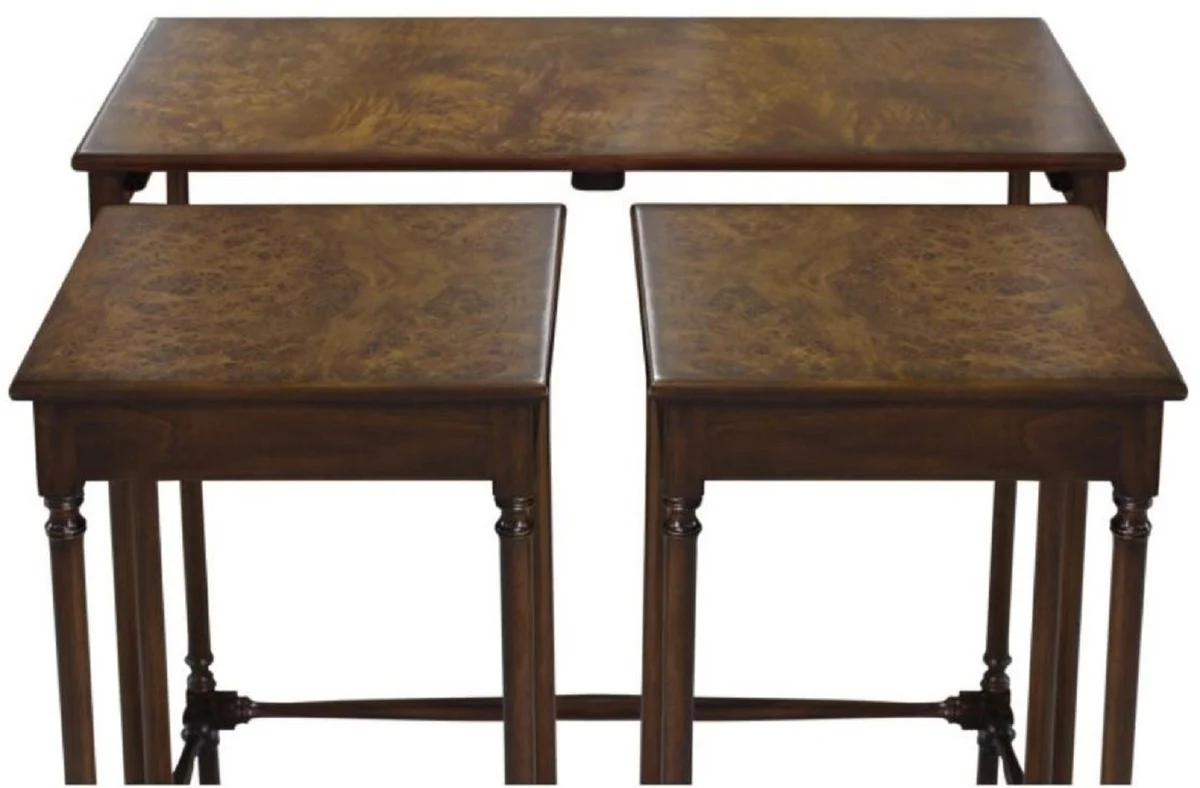 Casa Padrino conjunto de mesa auxiliar de lujo marrón / marrón oscuro 67 x 28 x H. 70 cm - Muebles de Salón de Lujo