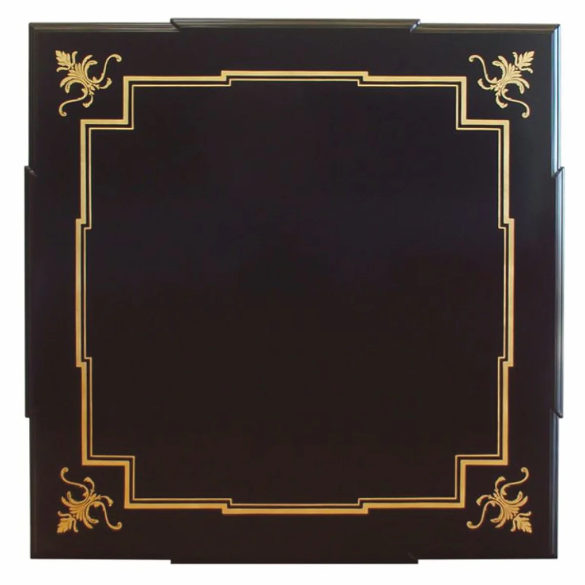 Casa Padrino mesa de centro barroco de lujo con tapa de vidrio negro / oro 127 cm - Hecho en Italia