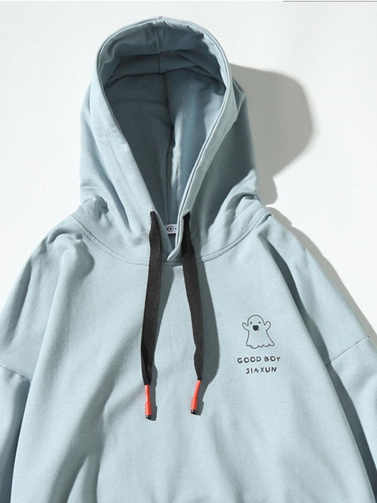 Relax Fit Ghost Print Hoodie