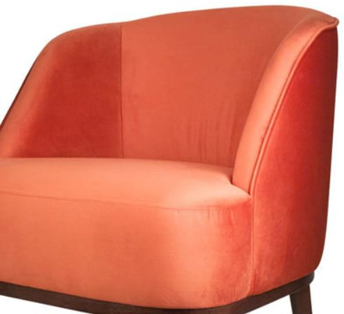 Casa Padrino sillón lounge naranja / marrón 66 x 66 x H. 70 cm - Colección de Lujo