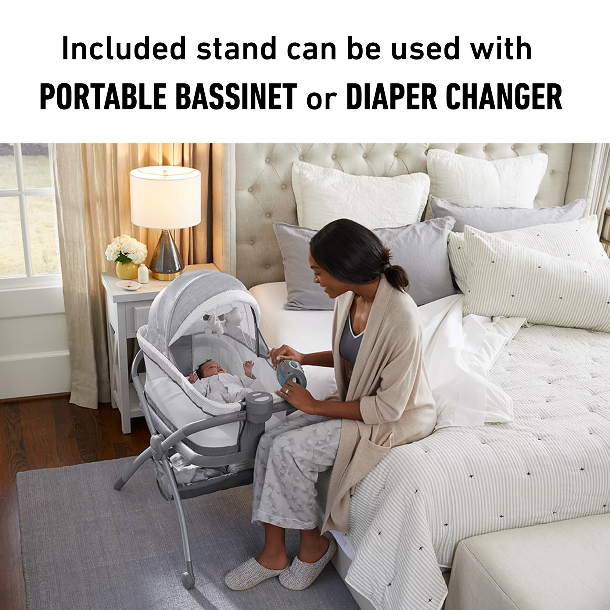 Graco Pack 'n Play Day2Dream DLX Playard with Portable Bassinet in Beau