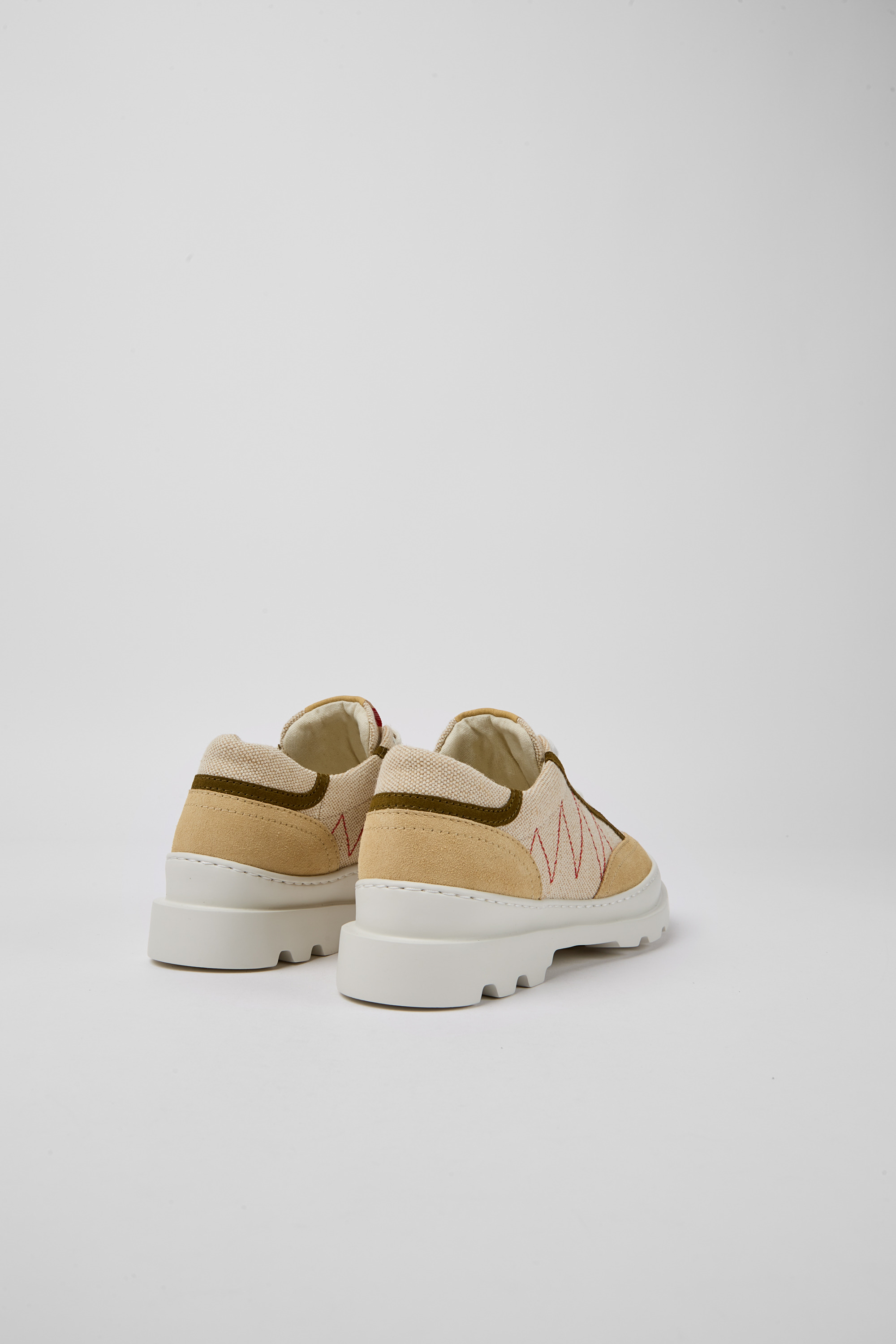 Brutus - Beige and green sneakers for women