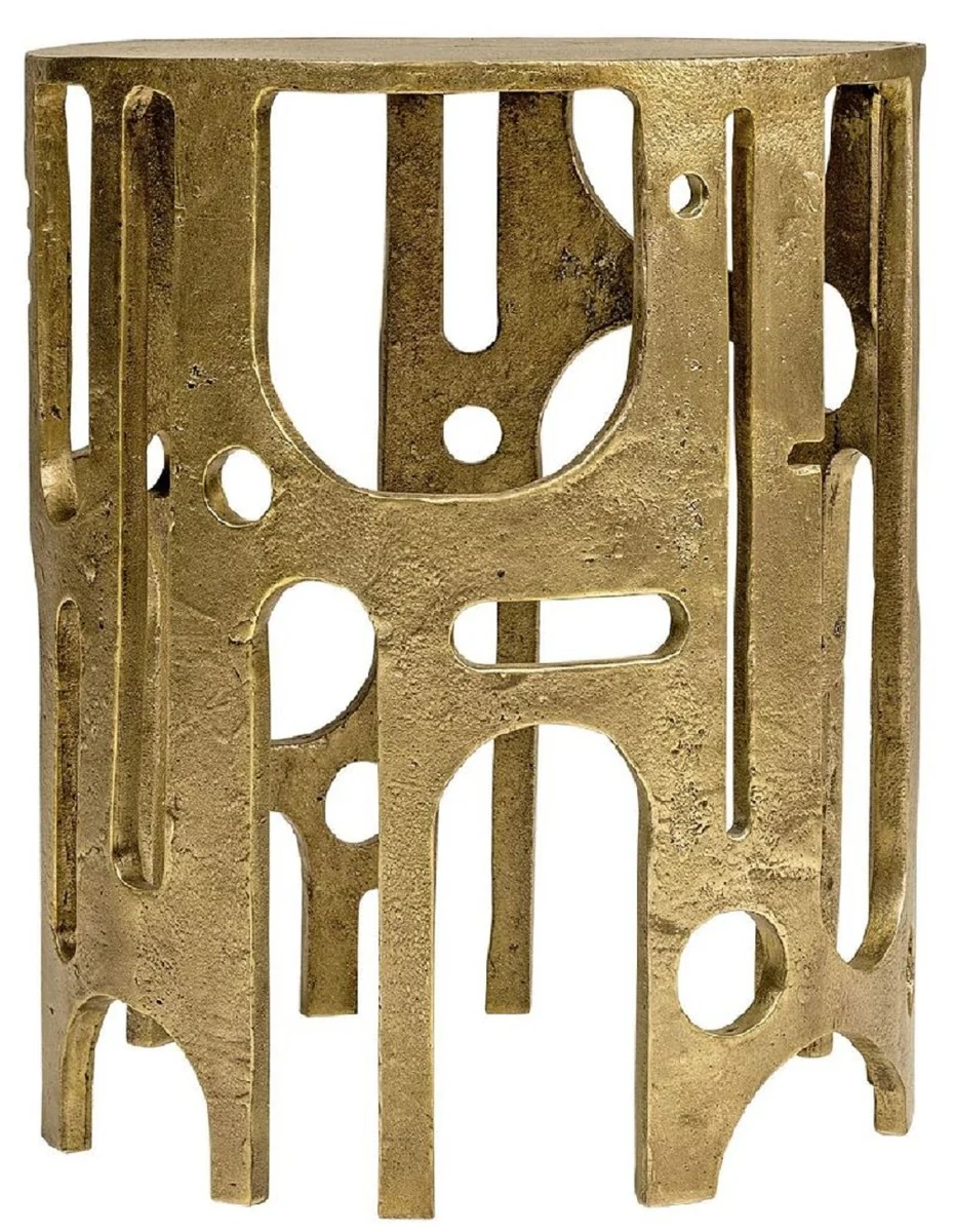 Casa Padrino taburete de dise?o bronce ? 41 x A. 48 cm - Taburete redondo de aluminio - Muebles de sal¨®n - Muebles de lujo - Muebles de dise?o - Interiores de lujo - Interiores de dise?o
