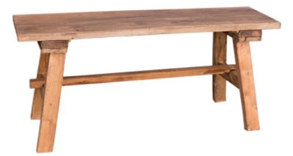 Casa Padrino banco de estilo campestre natural 90 x 26 x H. 41 cm - Banco Plegable de Madera Maciza