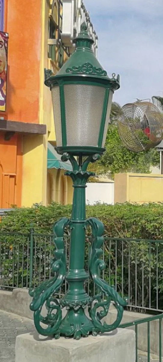 Casa Padrino l¨¢mpara de pedestal barroco verde A. 157 cm - Iluminaci¨®n exterior de estilo barroco