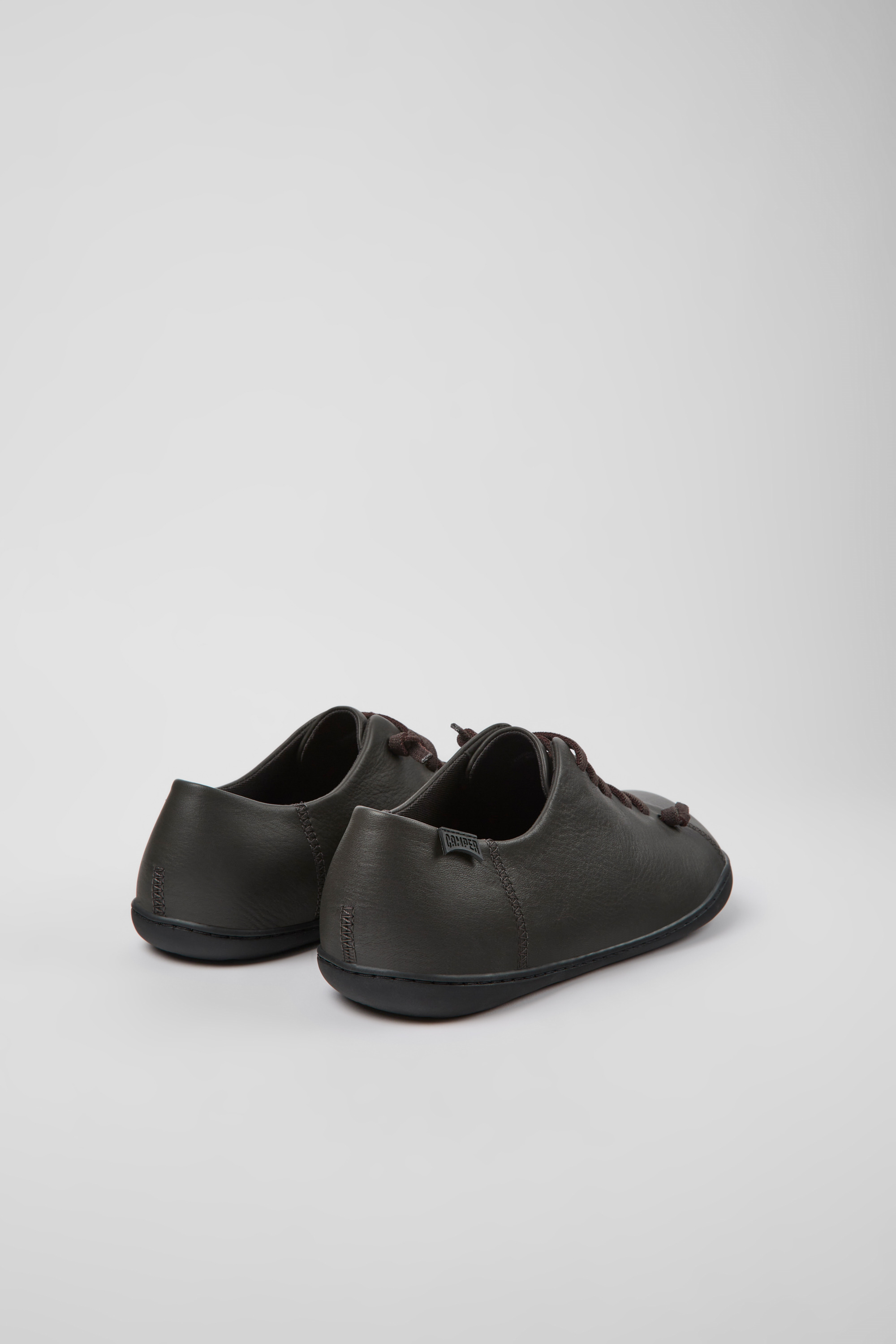 Peu - Gray leather shoes for men