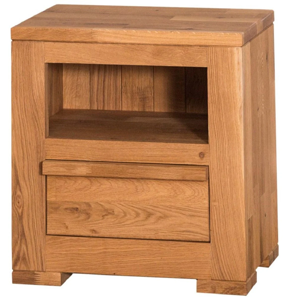 Casa Padrino mesita de noche de estilo campestre con caj¨®n natural 47 x 32 x H. 50 cm - Muebles de Dormitorio de Estilo Campestre