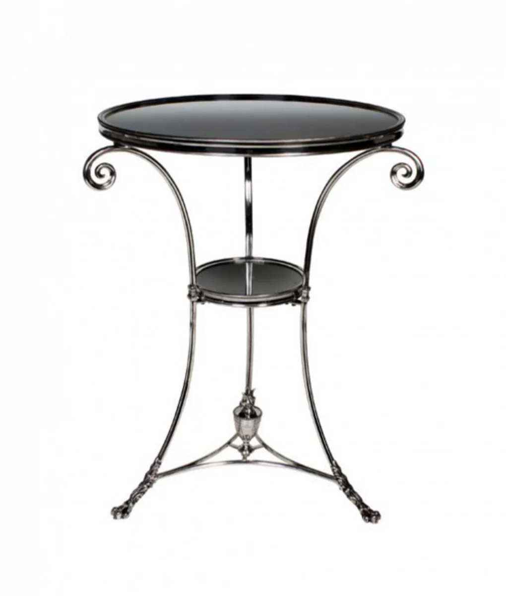 Casa Padrino luxury art deco designer side table antique silver plated - Luxury Side Table