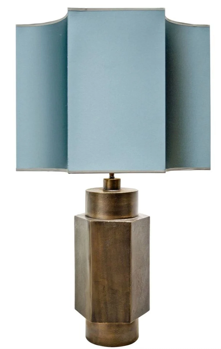 Casa Padrino l¨¢mpara de mesa de lujo negro mate / turquesa 55 x H. 89 cm - calidad de lujo