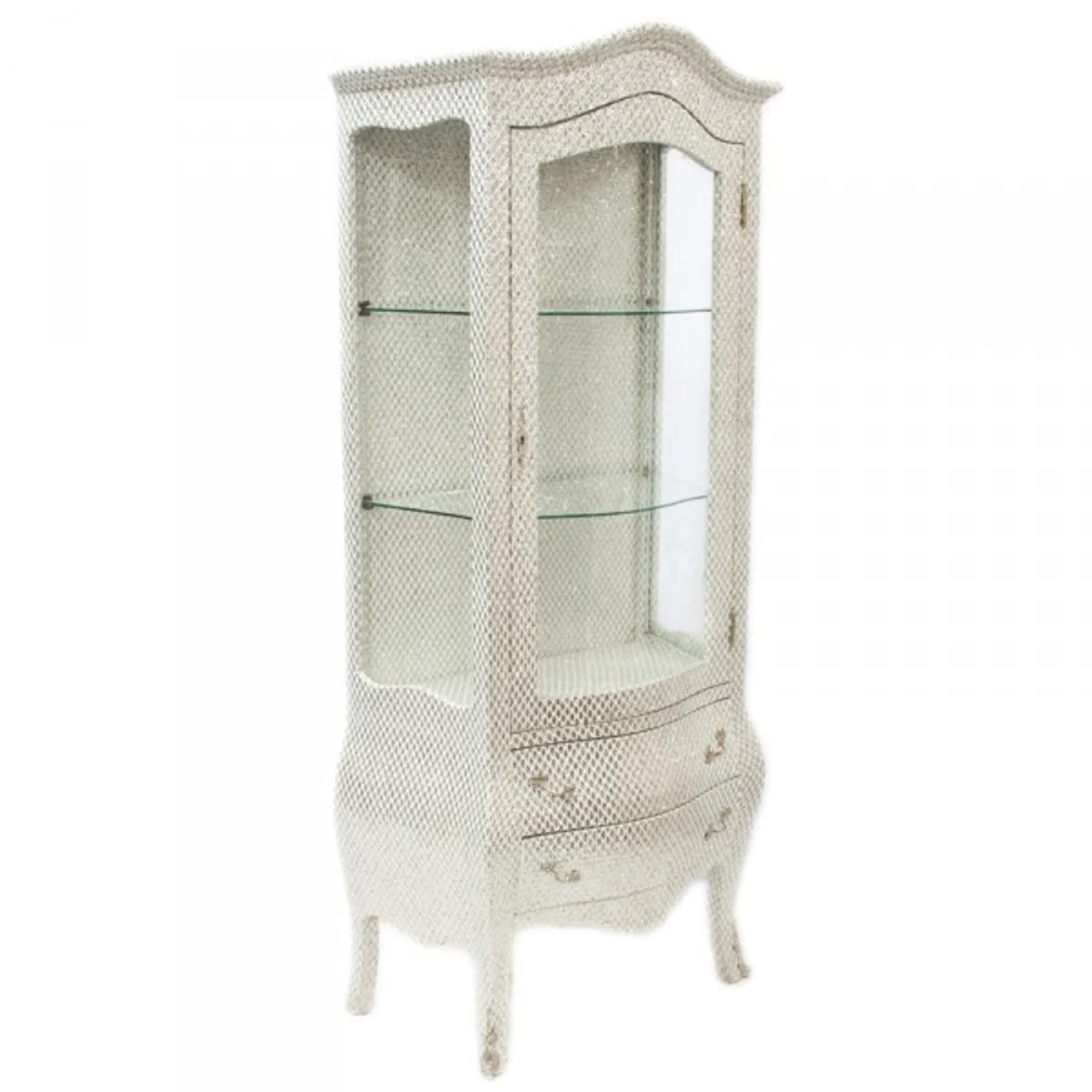 Casa Padrino Baroque showcase in Wei?/Glitzerlook- china cabinet - cupboard