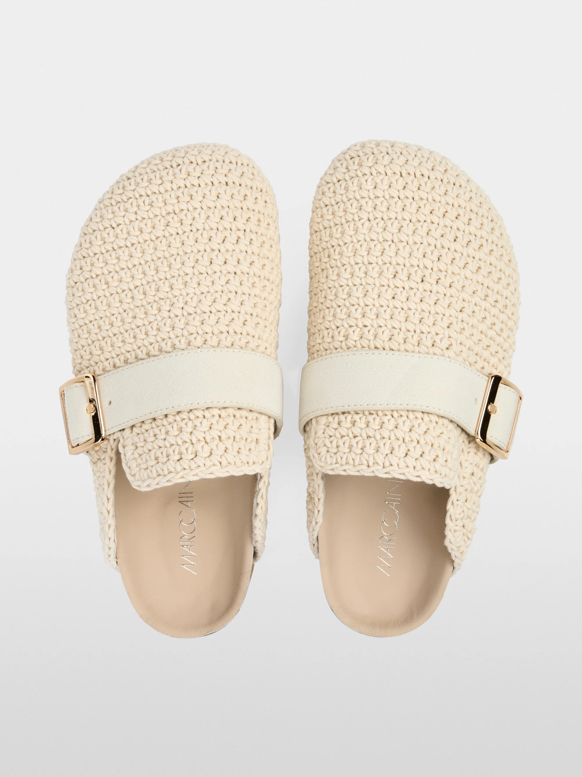 Marc-Cain Chunky slippers with crochet effect