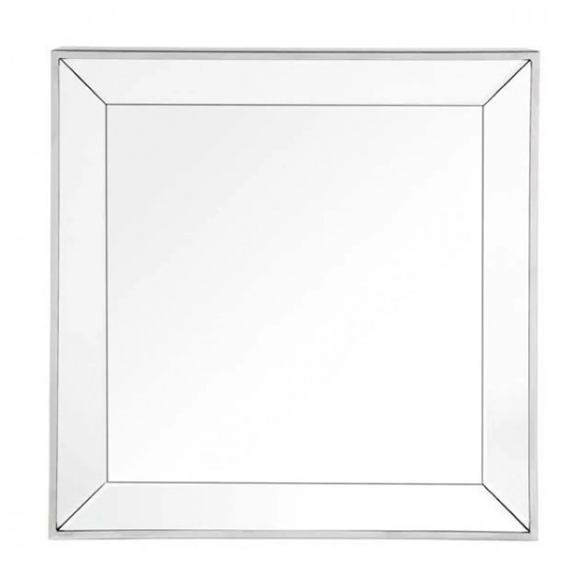 Casa Padrino luxury mirror Neoclassical 60 x 60 cm stainless steel plated - Wall Mirror - Luxury Hotel Furniture Collection