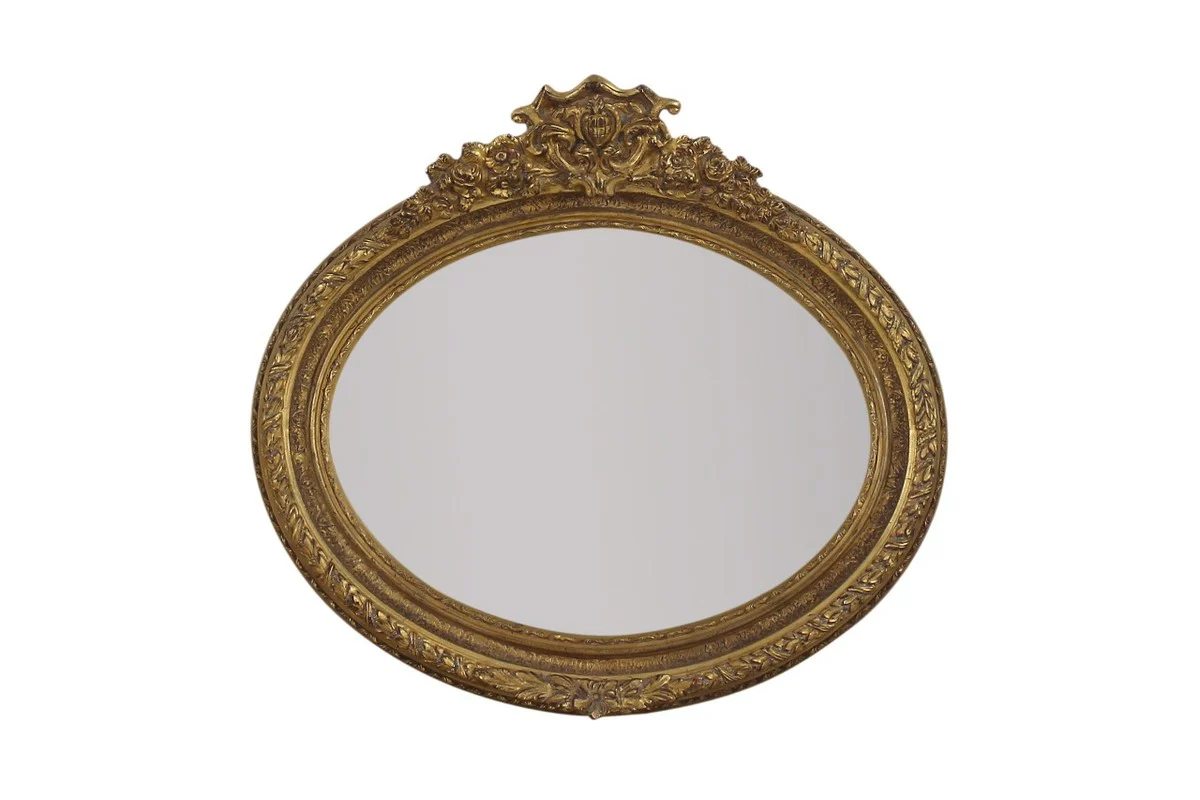 Casa Padrino Baroque Wall Mirror 100 x H. 70 cm - Luxury Mirror