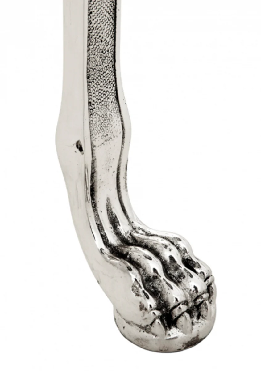 Casa Padrino luxury art deco designer side table antique silver with black glass 52 x H. 70 cm - Luxury Hotel Table