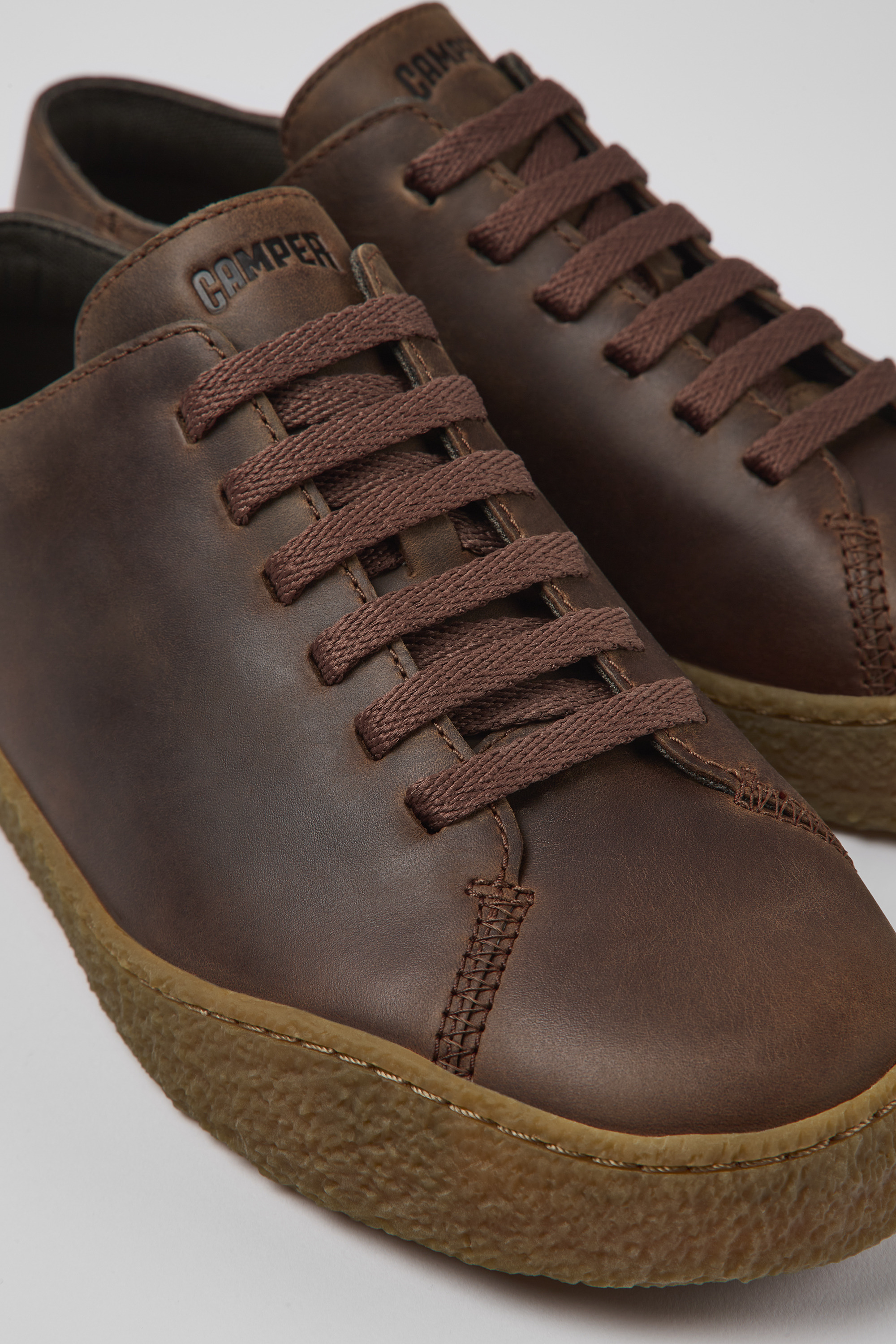 Peu Terreno - Brown leather shoes for men