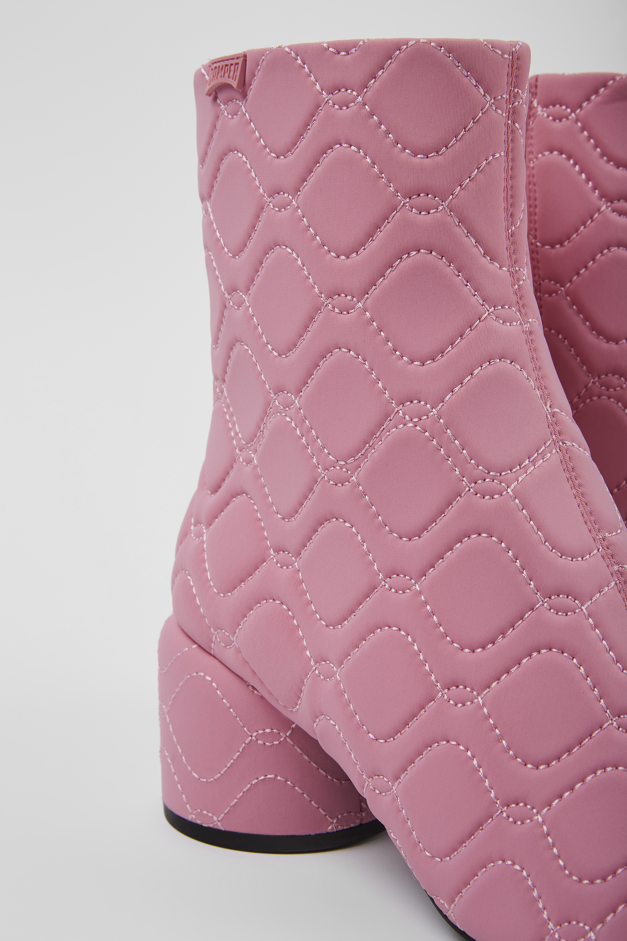 Niki - Pink textile boots for women