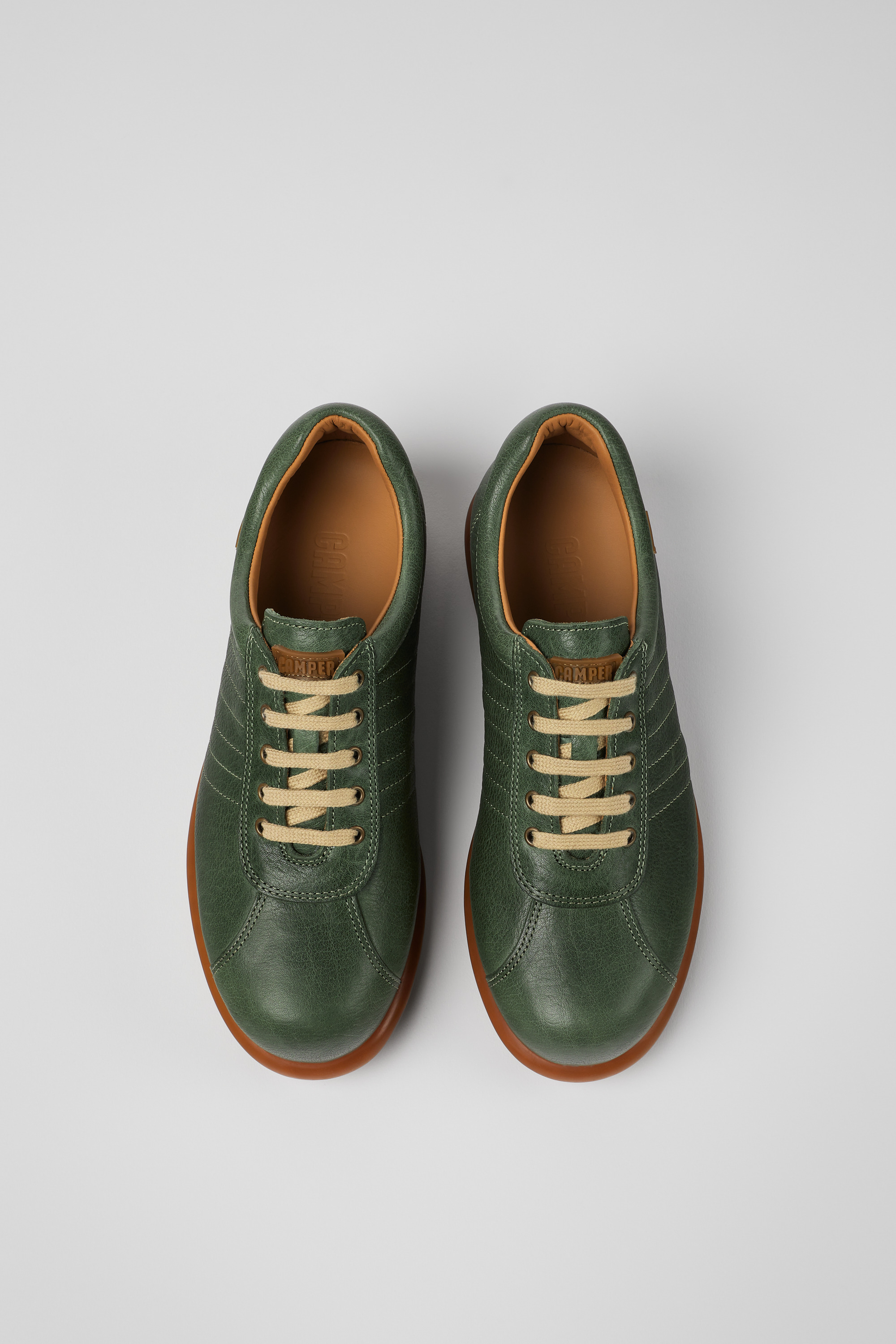 Pelotas - Green vegetable tanned leather shoes for women