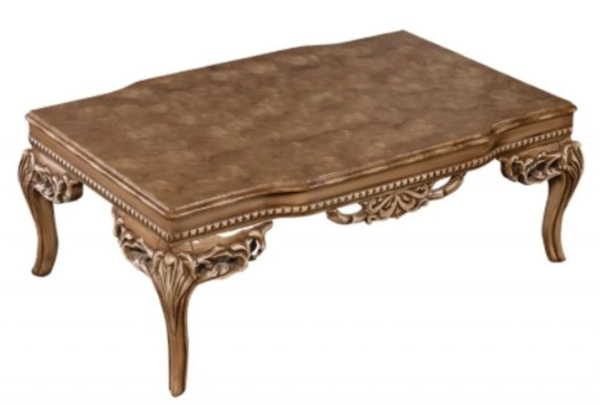 Casa Padrino mesa de centro barroco de lujo marr¨®n - Magn¨ªfica mesa de sal¨®n de madera maciza de estilo barroco - Muebles de sal¨®n barrocos hechos a mano