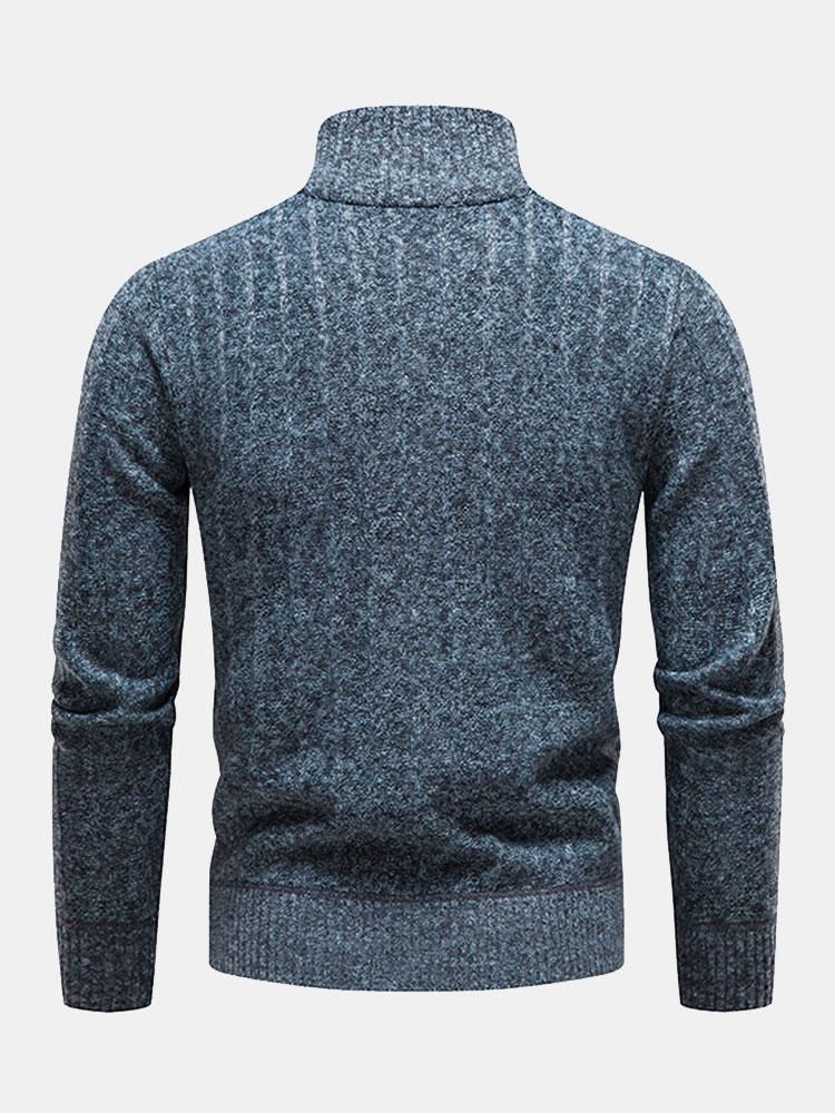 Textured Quarter Zip Sweater