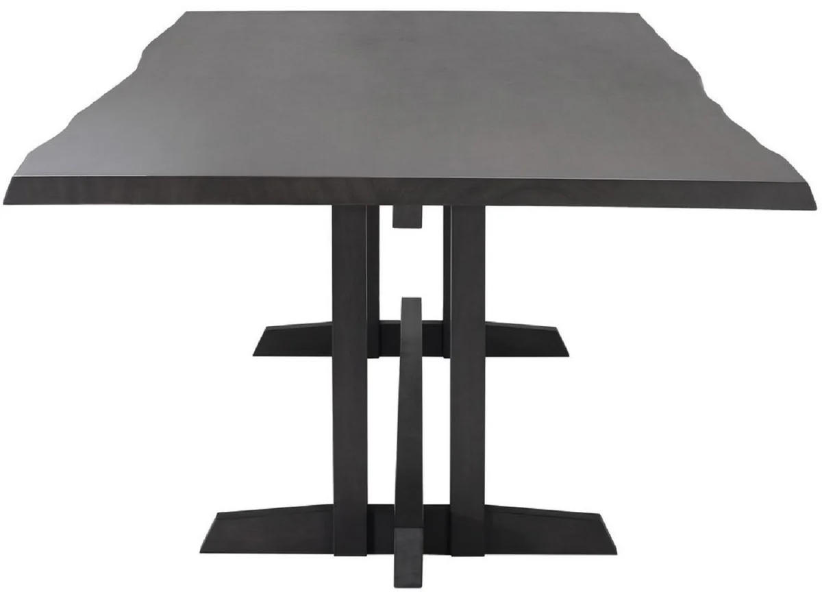 Casa Padrino mesa de comedor de caoba de lujo moca 290,5 x 128 x A. 77 cm - Mesa de cocina de madera maciza - Mesa de comedor rectangular - Muebles de comedor de lujo