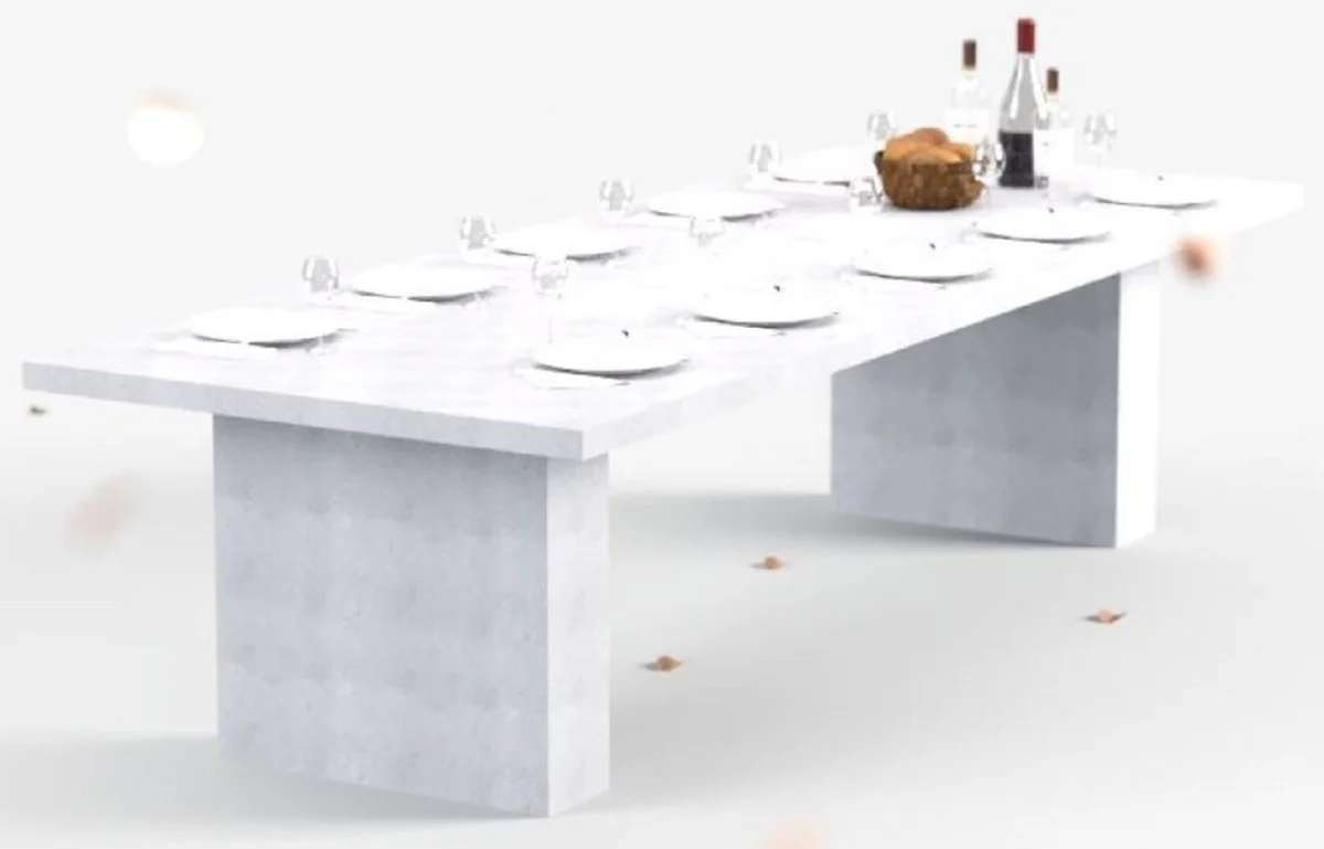 Casa Padrino mesa de comedor de lujo con chimenea de bioetanol 300 x 115 x A. 75 cm - Varios Colores - Mesa de comedor - Mesa de jard¨ªn - Muebles de comedor - Muebles de jard¨ªn - Muebles de lujo