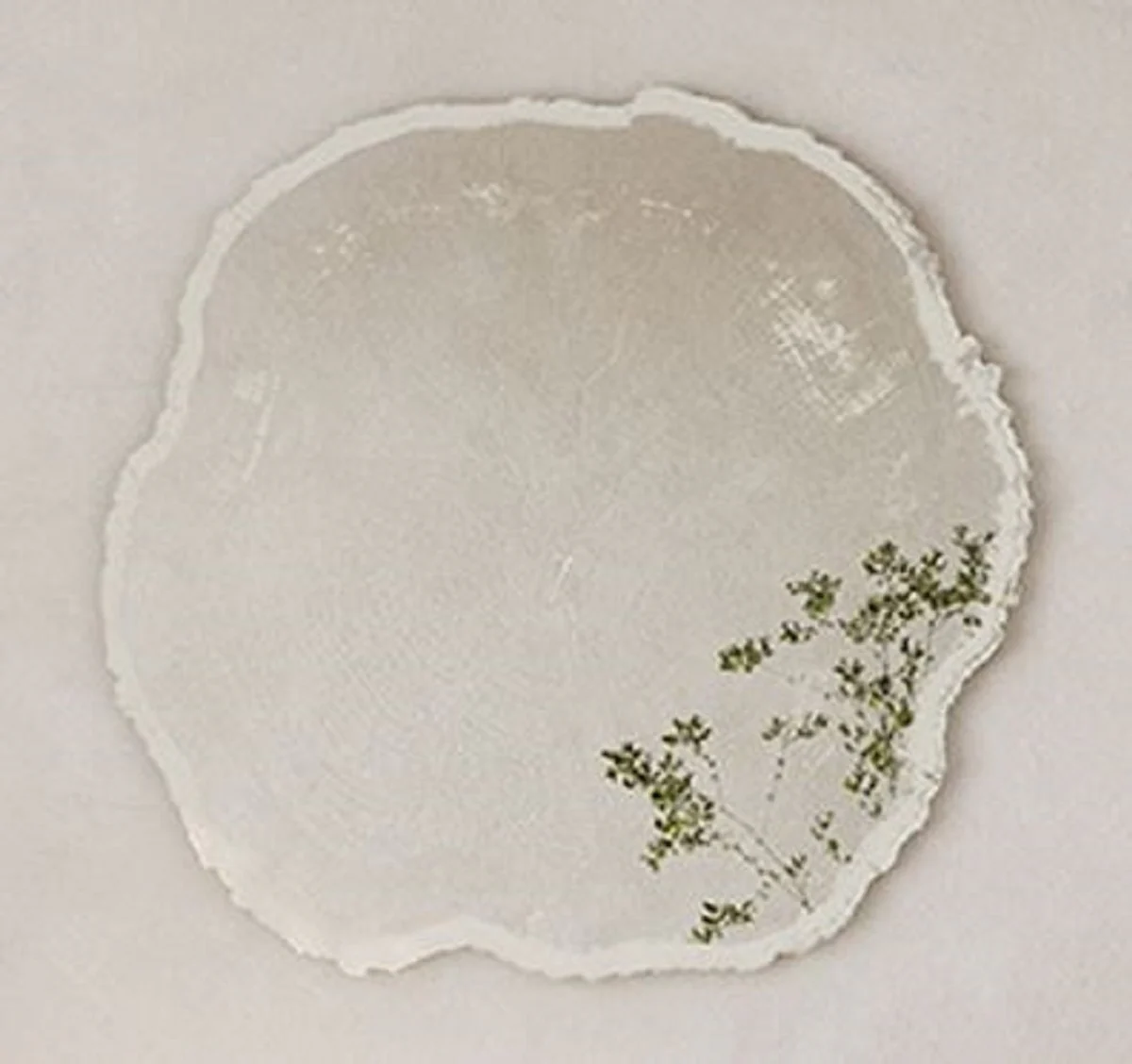 Casa Padrino espejo de pared de lujo en dise?o de disco de ¨¢rbol blanco / beige 80 x 2,5 x A. 78 cm - Espejo de sal¨®n - Espejo de dormitorio - Espejo de armario - Muebles de lujo