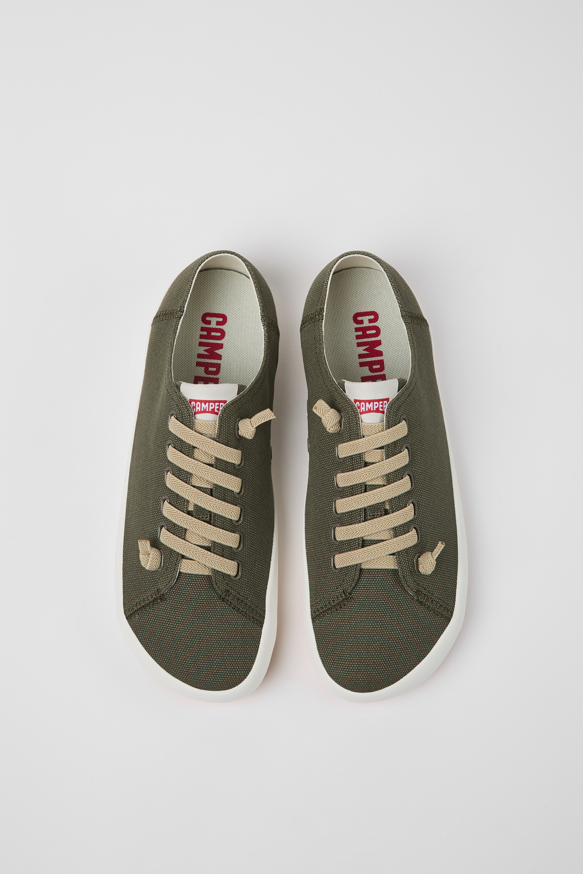 Peu Rambla - Green textile sneakers for men