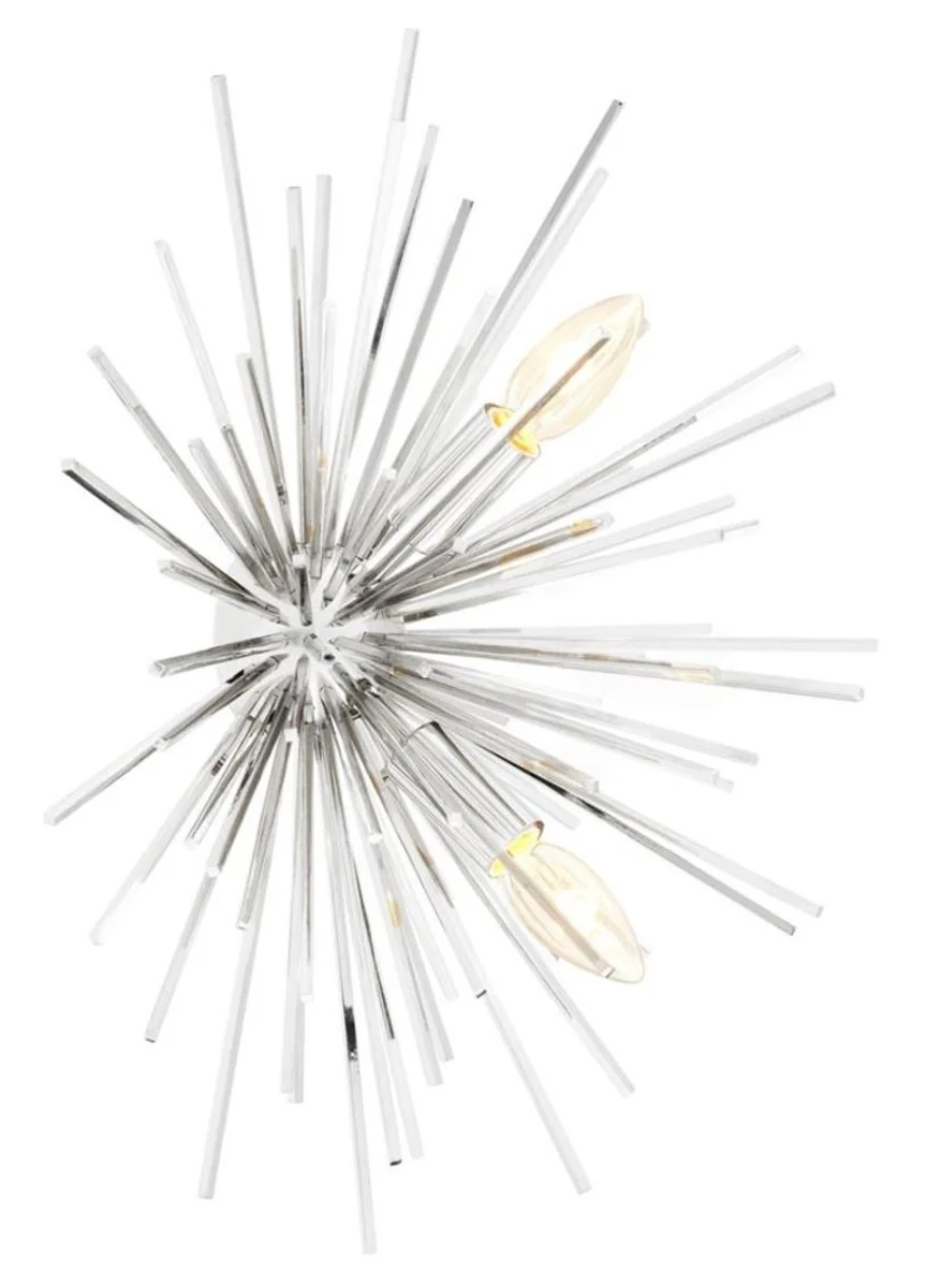 Casa Padrino aplique de pared plata 50 x 37 x H. 27 cm - Aplique de Lujo