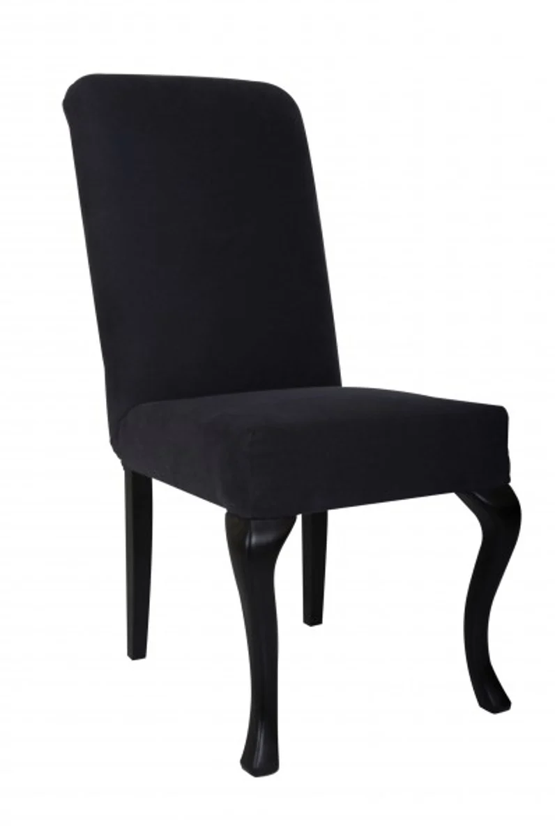 Casa Padrino designer modef 231 Baroque Dinner Chair Black / Black - Hotel Furniture - Beech