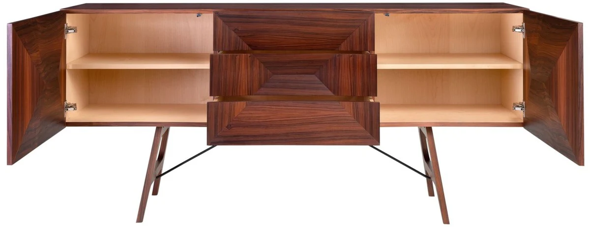 Casa Padrino aparador de palisandro de lujo con 2 puertas y 3 cajones marrón 200 x 50 x H. 90 cm - Calidad de Lujo