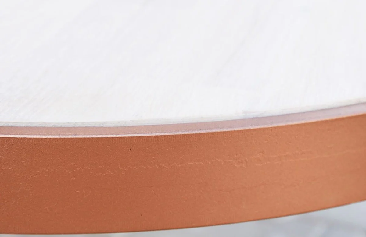 Casa Padrino mesa de centro de madera maciza - Diferentes Colores y Tama?os - Mesa de sal¨®n redonda con tablero de roble r¨²stico y estructura de acero - Muebles de Sala