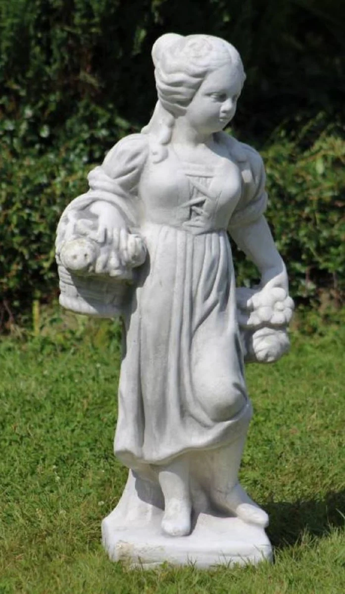 Casa Padrino conjunto de 4 esculturas decorativas de jard¨ªn Art Nouveau gris A. 75 cm