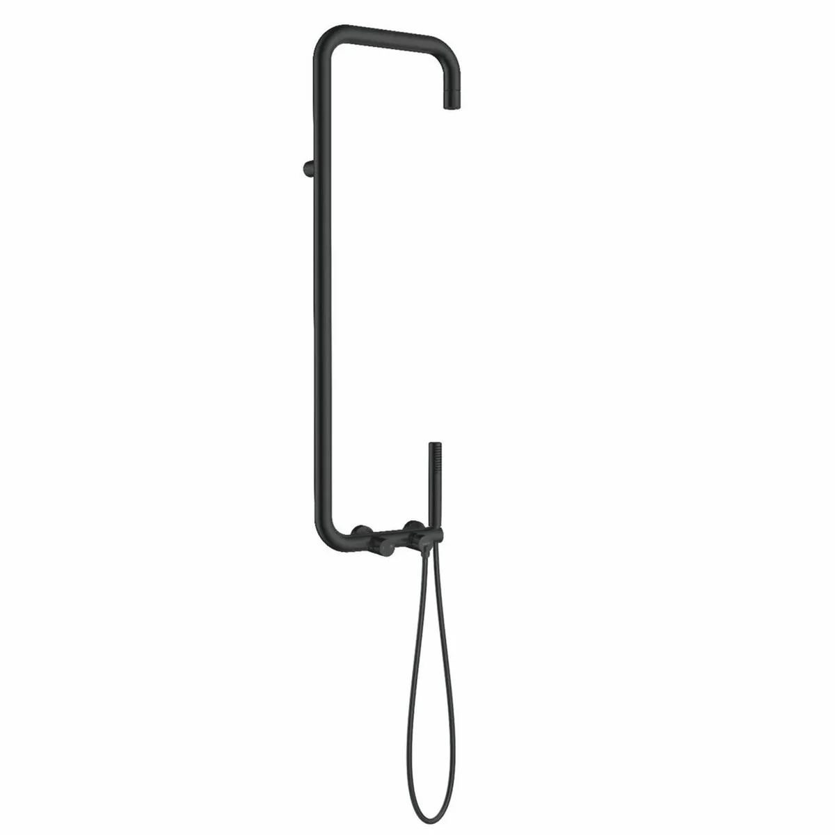 Casa Padrino conjunto de ducha de lujo con ducha fija y teleducha negro Al. 122,7 cm