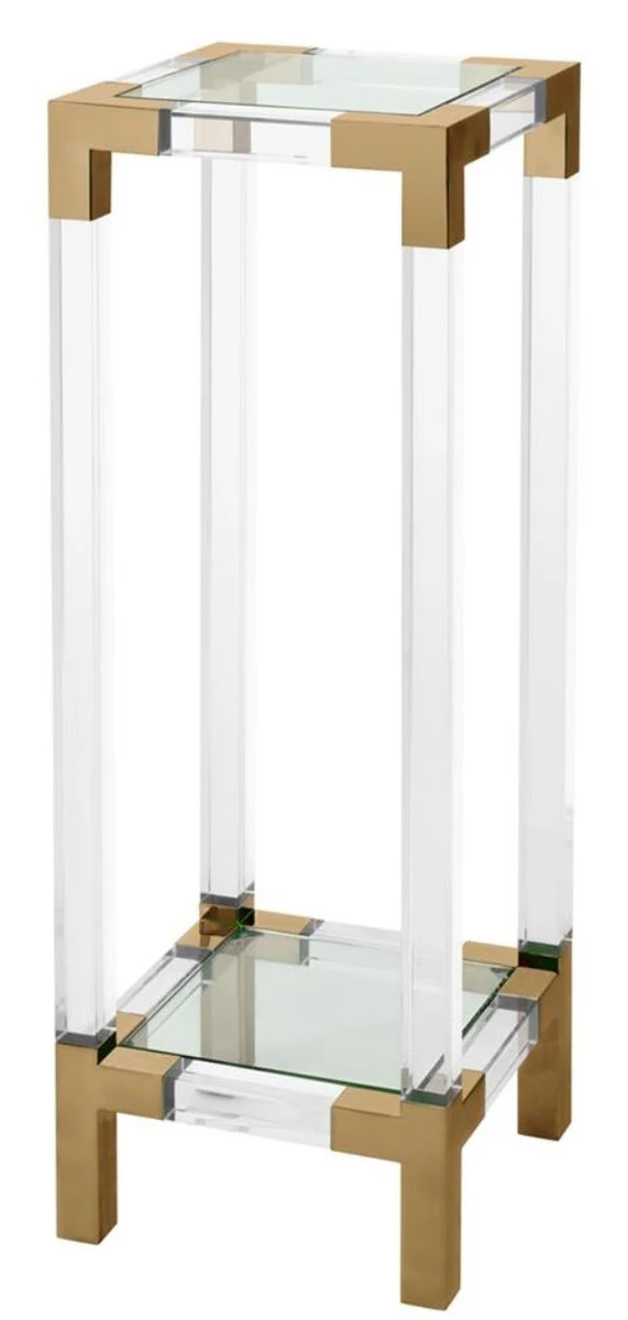 Casa Padrino luxury side table / pillar brass colors 35 x 35 x H. 100 cm - Designer Furniture