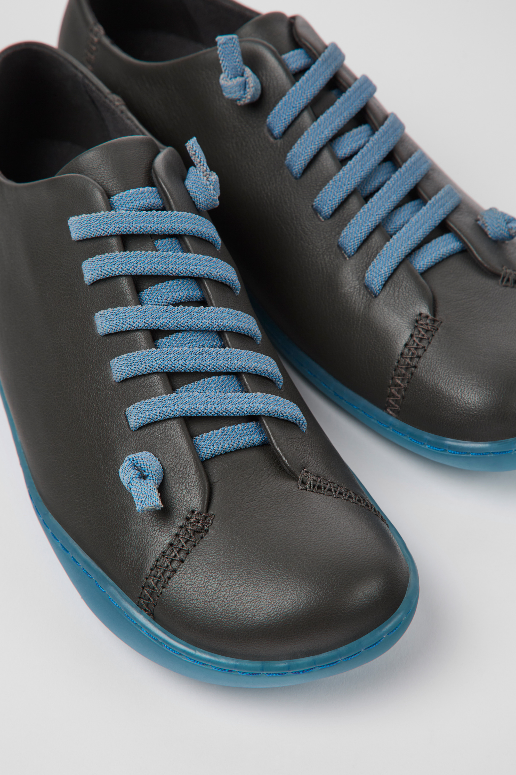Peu - Dark gray and blue leather shoes for women