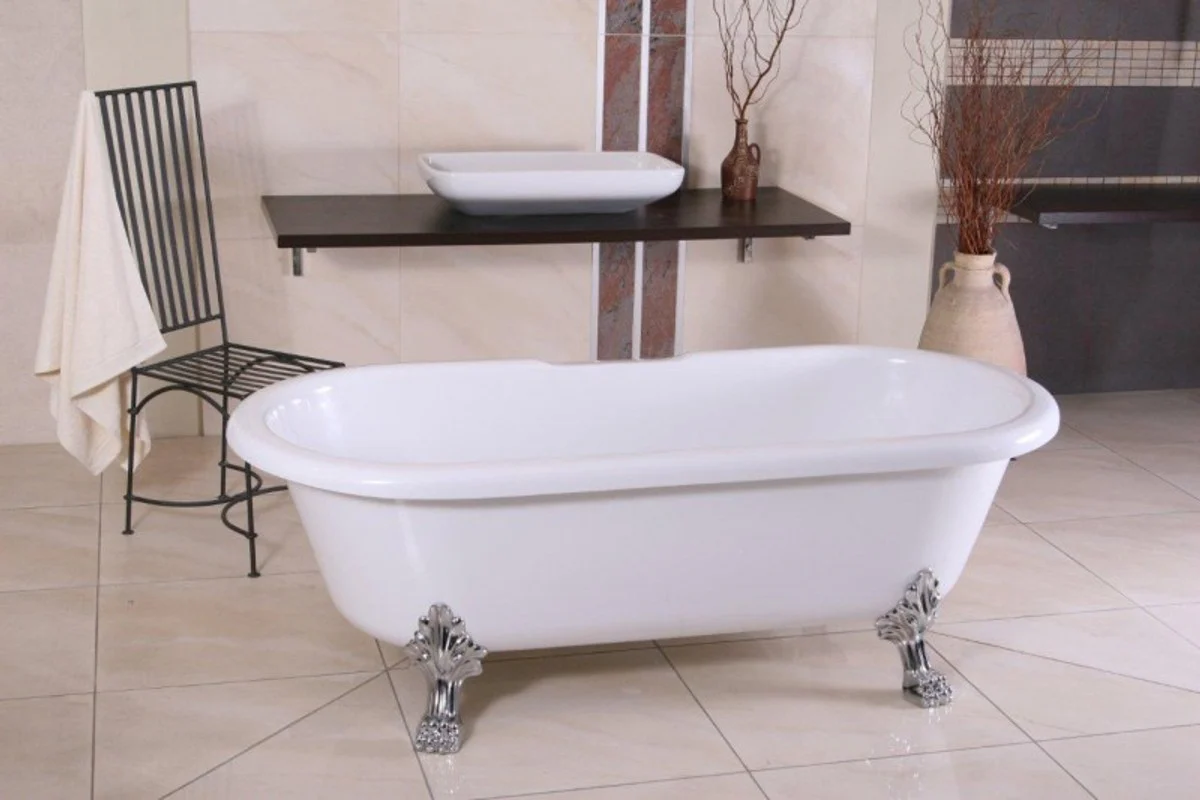 Independiente de baño de lujo Nouveau Milano Negro / Plata - Independiente barroco bañera baño