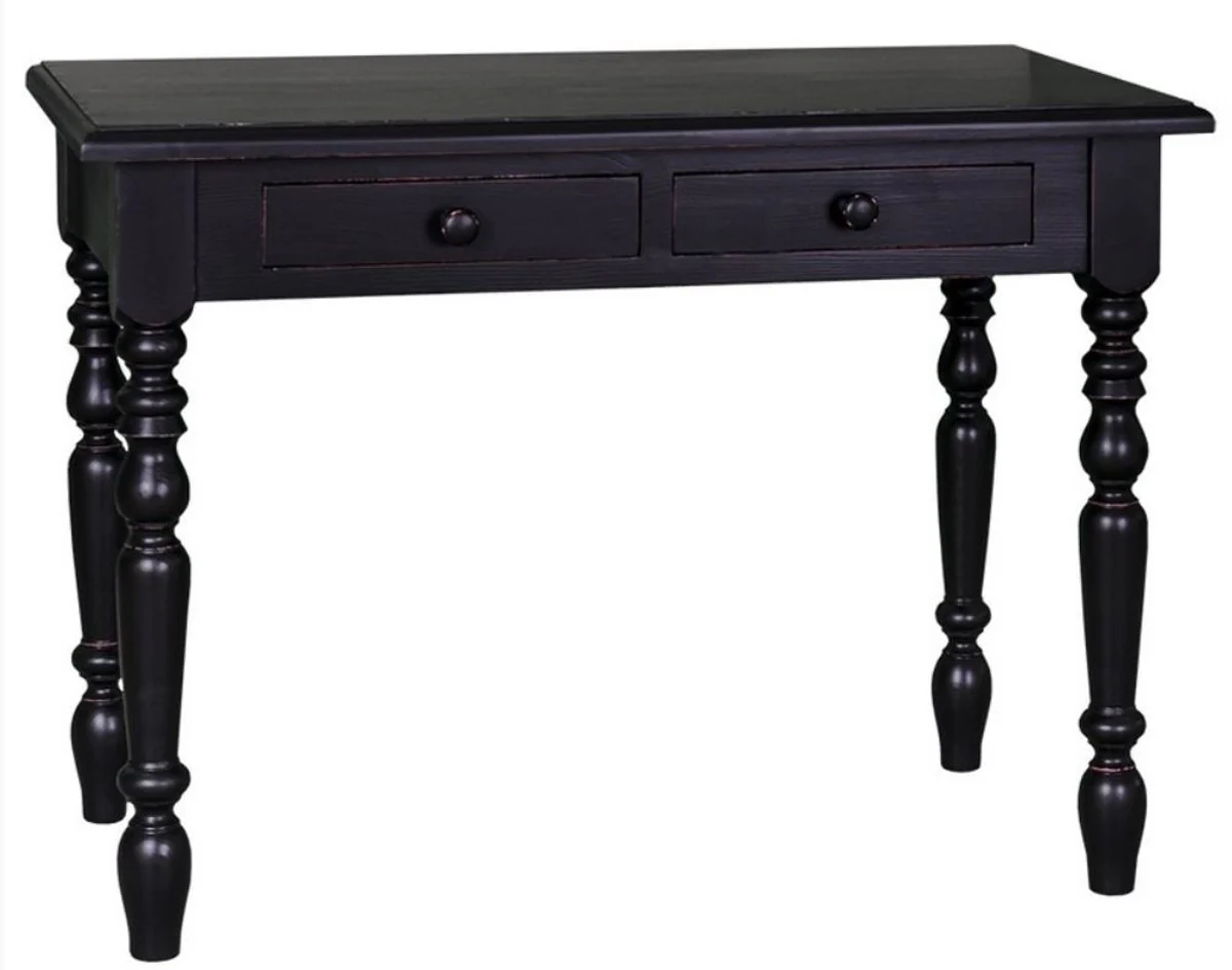 Casa Padrino escritorio de estilo campestre en negro 109 x 60 x H. 79 cm - Colecci¨®n Estilo Country