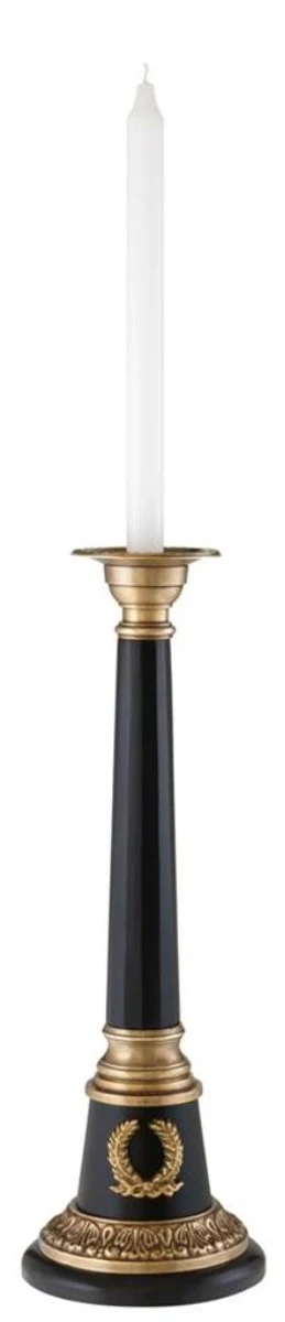 Casa Padrino Candelero Negro / Vintage Lat¨®n 14 x H. 41,5 cm - Colecci¨®n de Lujo