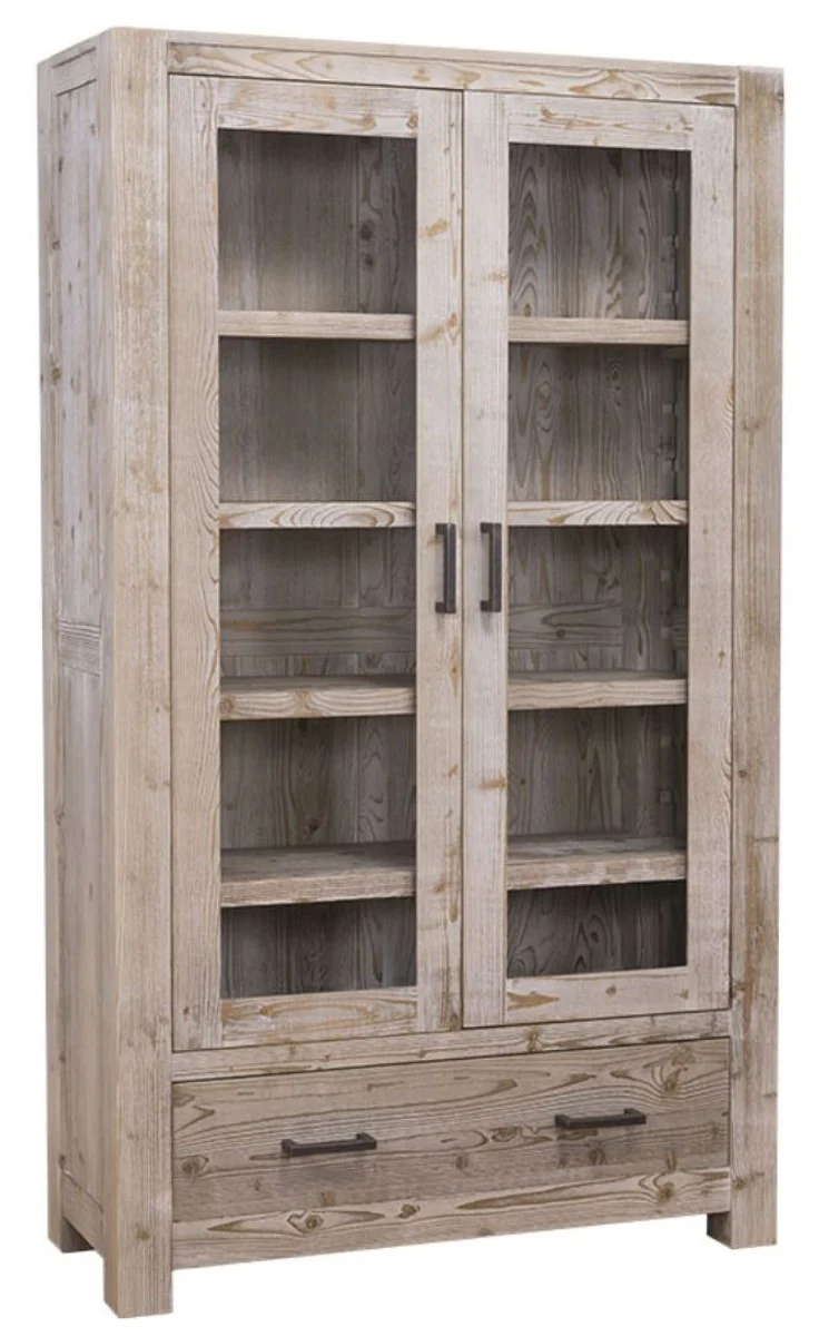 Casa Padrino country style cabinet natural colors 104 x 40 x H. 180 cm - Living Room Cabinet in Country Style