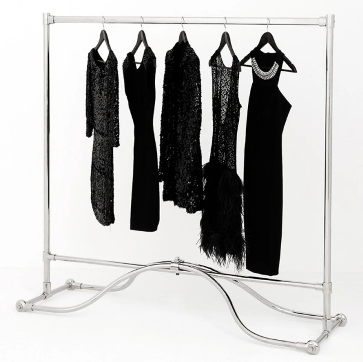 Casa Padrino luxury clothes rail stainless steel plated - clothes rack coat rack coat rack - store equipment