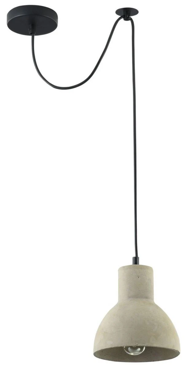 Casa Padrino Hanging Lamp / Pendant Lamp Gray Ø 16 x H. 16 cm - Modern Lamp with Concrete Lampshade