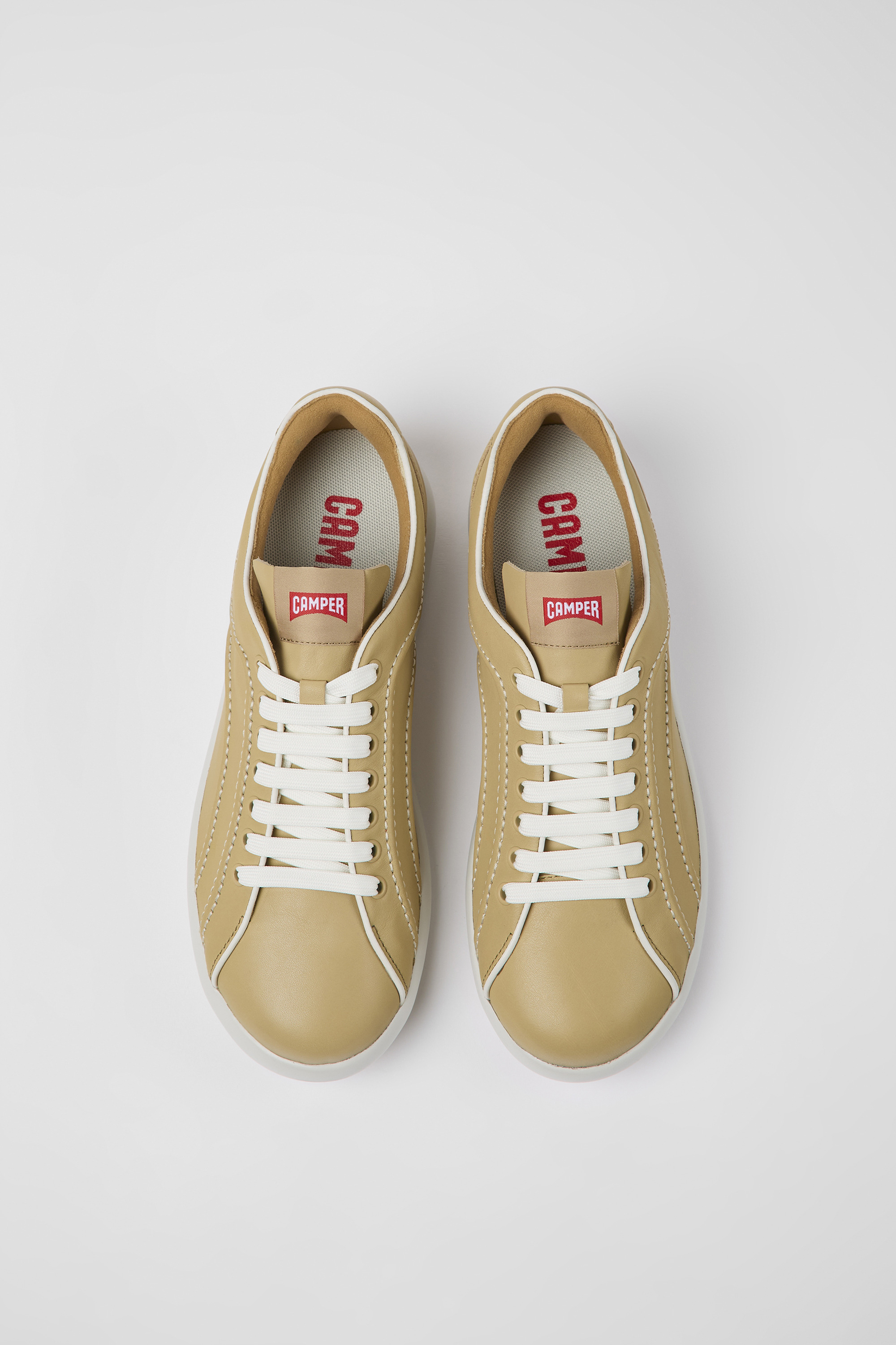 Pelotas XLite - Beige leather sneakers for men