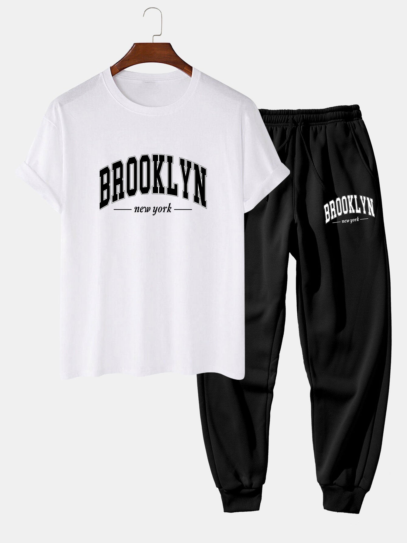 Brooklyn Print T-Shirt  & Jogger Pants