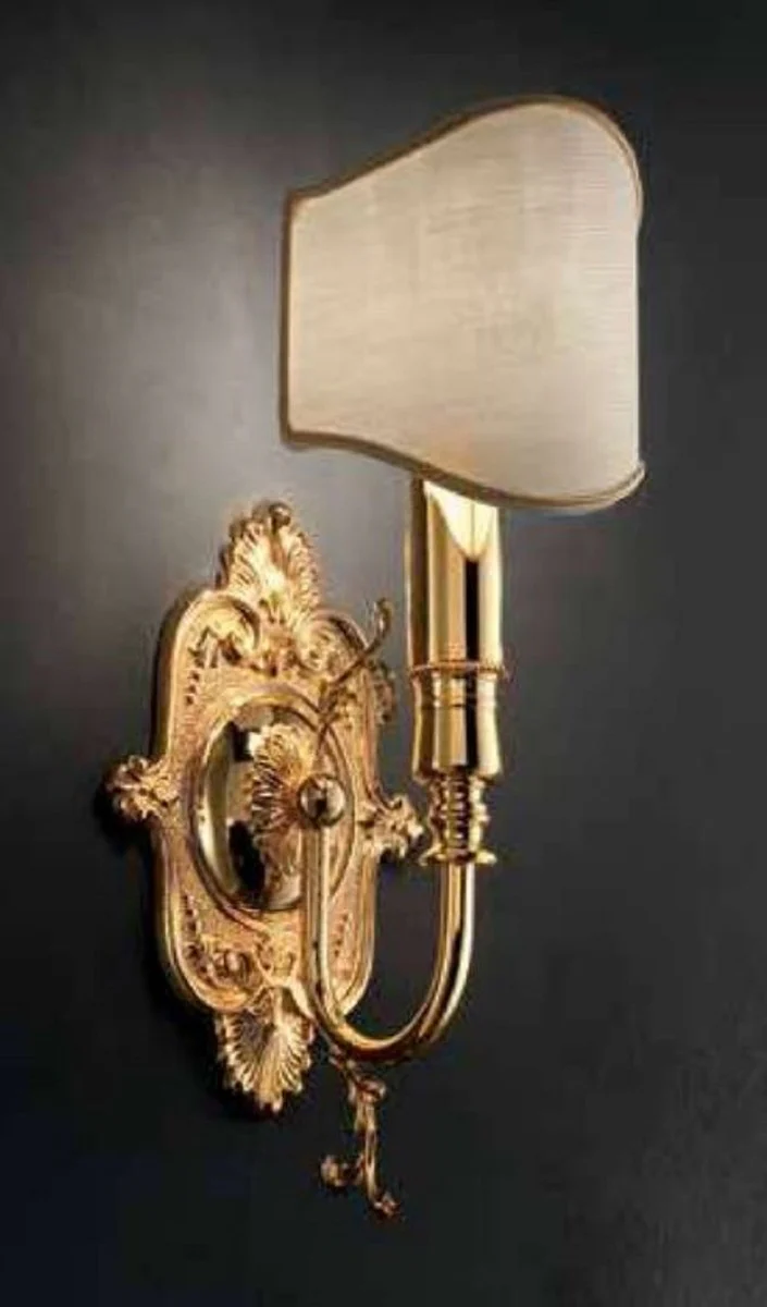 Casa Padrino lámpara de pared barroco de lujo oro / marfil 13 x 14 x A. 33 cm - Magnífica lámpara de pared en estilo barroco - Noble y Magnífica - Calidad de Lujo - Hecho en Italia