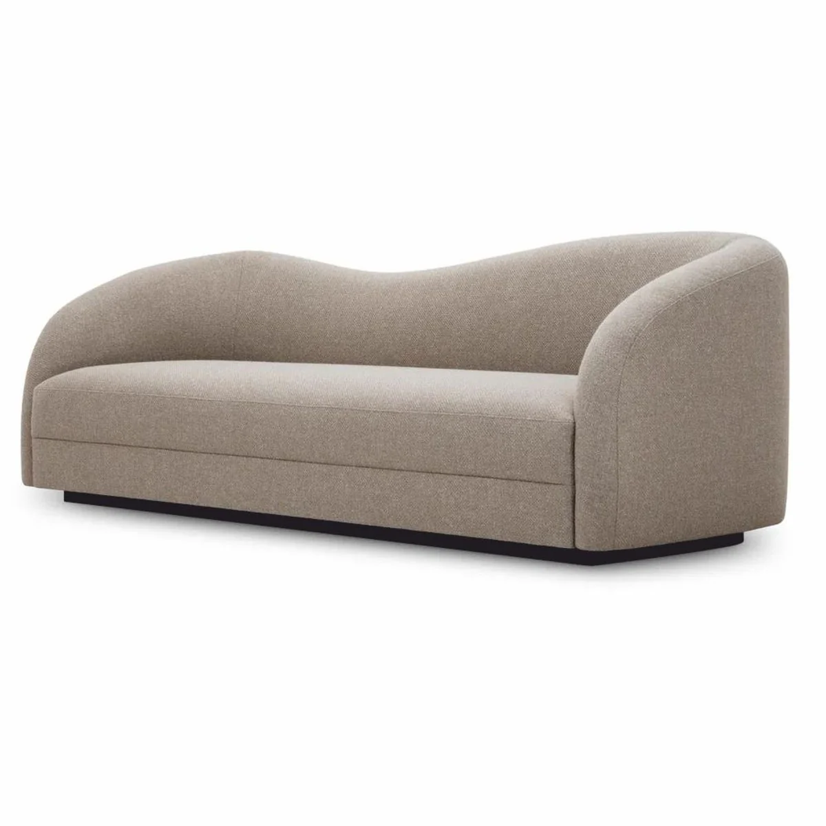 Casa Padrino sof¨¢ de lujo greige / negro 230 cm - Muebles de sal¨®n y hotel