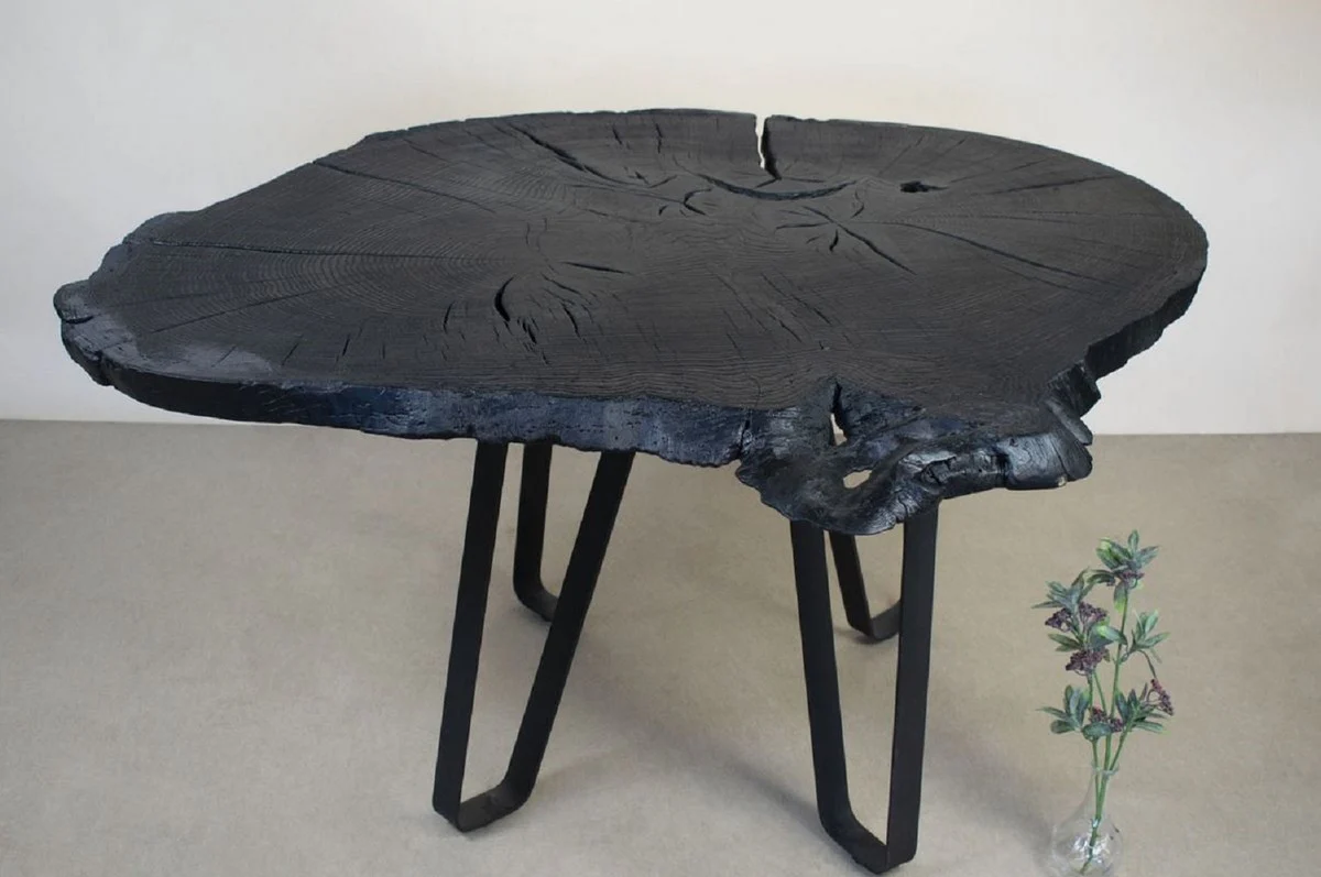 Casa Padrino mesa de comedor de lujo negro 140 x 110 x A. 75 cm
