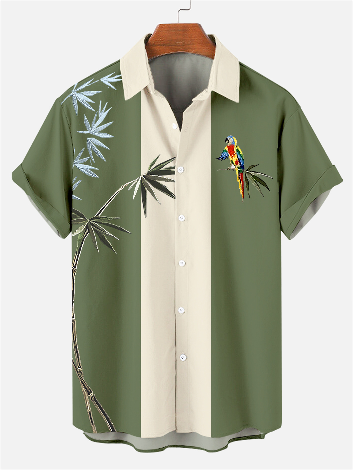 Men's Hawaii Vacations Print Shirt Three-Piece Set 053