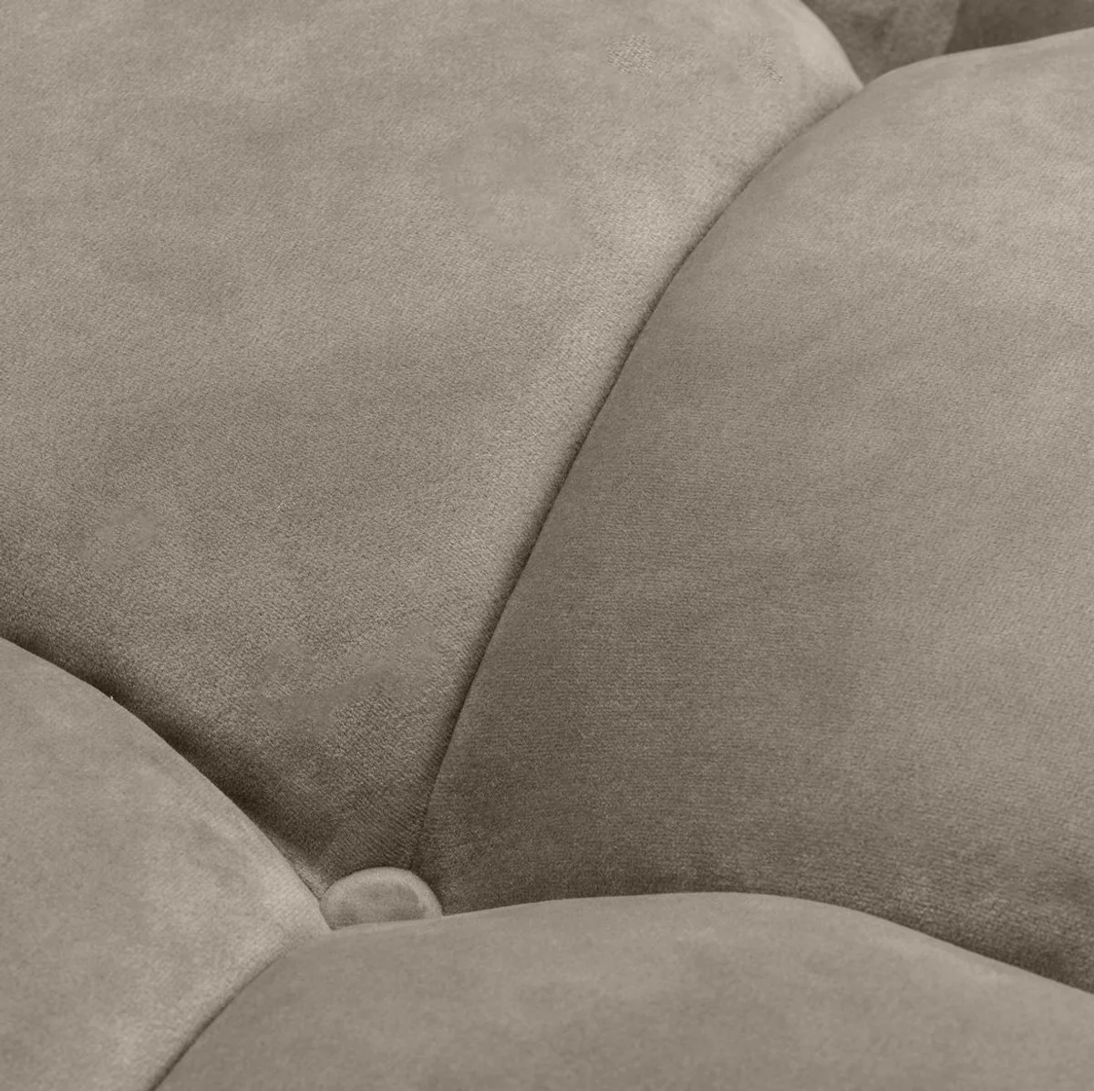 Casa Padrino sof¨¢ de terciopelo de lujo con 4 cojines greige / negro 231 x 95 x H. 68 cm - Sof¨¢ de Sal¨®n - Calidad de Lujo