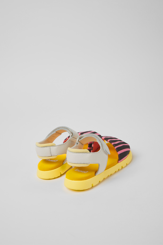 Caterpillar Multicolored fabric and leather sandals for boys