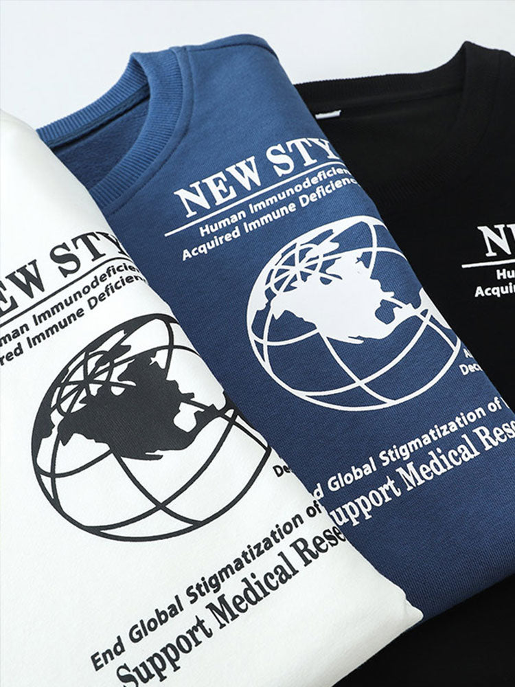 Slogan Graffiti Print Sweatshirt